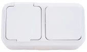 Bylectrica Выкл. 1 кл+розетка с/з с крышкой белый IP54 Пралеска В-РЦ-657 - КОЛОРЛОН ВТД Новосибирск
