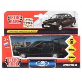 272081  Машина металл LADA Priora хэтчбек черный 12см, открыв. двери, инерц. в кор. Технопарк в кор. - КОЛОРЛОН ВТД Новосибирск