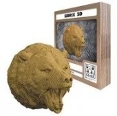 20069 QBRIX Картонный 3D конструктор Коллекция "Картонный охотник" Медведь - КОЛОРЛОН ВТД Новосибирск