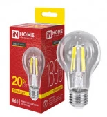 20W Лампа LED-A60-deco 20Вт 230В Е27 3000К 1890Лм прозрачная IN HOME - КОЛОРЛОН ВТД Новосибирск