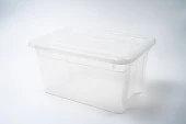 Контейнер бытовой с крышкой 4,5 L. 280х190х140 kont8-1 (прозрачный) - КОЛОРЛОН ВТД Новосибирск