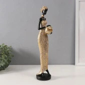 Африканка в платье с листьями, с горшком золото 8,5х8х39 см   10323449 - КОЛОРЛОН ВТД Новосибирск