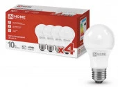 10W LED-A60-VC 4PACK 10Вт 230В Е27 4000К 950Лм (4шт./упак) IN HOME - КОЛОРЛОН ВТД Новосибирск