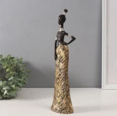 Африканка в золотой юбке, с золотыми украшениями 8х5,5х31,5 см   10323453 - КОЛОРЛОН ВТД Новосибирск