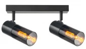 Спот на основании General GWL-2E14-M-IP20 Двойной Черный+Дымчатый Эйлайт - КОЛОРЛОН ВТД Новосибирск