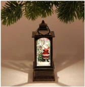 Сувенир с подсветкой Christmas "Фонарь - Дед Мороз" 12,8х5,4 см (3хAG13) 196-0393 - КОЛОРЛОН ВТД Новосибирск