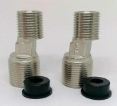 Эксцентрик для смесителя (пара) никель 1/2"х3/4" наружная резьба  SLM023N TIM - КОЛОРЛОН ВТД Новосибирск