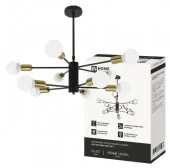 Люстра LOFT SPUTNIK-10E27-BLT 10хЕ27 черный, латунь IN HOME - КОЛОРЛОН ВТД Новосибирск