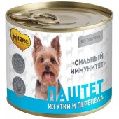 Мнямс Паштет из утки и перепела для собак всех пород «СИЛЬНЫЙ ИММУНИТЕТ» 200 г - КОЛОРЛОН ВТД Новосибирск