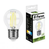 5W Led Feron 25582 LB-61 E27 4000K филамент G45 прозрачная Лампа - КОЛОРЛОН ВТД Новосибирск