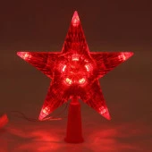 Фигура светодиодная ЗВЕЗДА ДЛЯ ЁЛКИ 10 ламп LED, 16 см, Красный 562-039 - КОЛОРЛОН ВТД Новосибирск