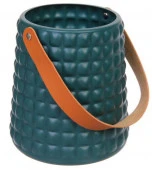 Ваза из пластика "Адель" 15,5*17,5см клетка, цвет зеленый - КОЛОРЛОН ВТД Новосибирск