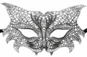 Маска кружево"Тигрица", серебряный 770-0329/2 - КОЛОРЛОН ВТД Новосибирск