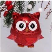Ёлочная игрушка "Мудрая сова" 10*5*10 см, красный 916-0735 - КОЛОРЛОН ВТД Новосибирск