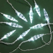 СНОУ БУМ Гирлянда эл. насадка "Сосулька" 2м, 10LED, белый, пост.св, ПВХ проз, 2хАА - КОЛОРЛОН ВТД Новосибирск