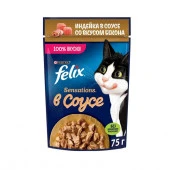75Г КОРМ FELIX SENSATIONS СОУС ИНД/ БЕКОН  139102 - КОЛОРЛОН ВТД Новосибирск