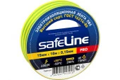 Изолента ПВХ 15мм/10м/0,15мм желто-зеленый SAFELINE - КОЛОРЛОН ВТД Новосибирск
