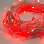 Гирлянда для дома 24м, 300 ламп LED, Красный, прозр.пров., с возмож. соединен128-006 - КОЛОРЛОН ВТД Новосибирск