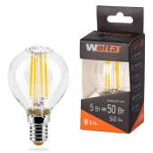 ***5W Led Wolta Filament G45 E14 4000K 25S45GLFT5E14 Лампа - КОЛОРЛОН ВТД Новосибирск
