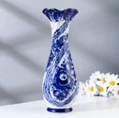 Ваза «Изящная», 9×9×26, гжель 1178770 - КОЛОРЛОН ВТД Новосибирск