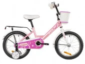 Велосипед FOXX 16" SIMPLE розовый,сталь,тормоз нож,кр,баг,полн.защ.цепи,пер.кор - КОЛОРЛОН ВТД Новосибирск