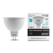 3.5W Led Gauss 13524 MR16 GU5.3 4100K Лампа - КОЛОРЛОН ВТД Новосибирск