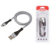 Кабель USB - microUSB 10W SKYWAY в мягкой оплетке серый 1м - КОЛОРЛОН ВТД Новосибирск