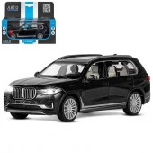 JB1251313 ТМ "Автопанорама" Машинка метал 1:32 BMW X7, черн,свет,звук,откр.дв,кап,баг.в/к 17,5*13,5 - КОЛОРЛОН ВТД Новосибирск