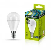 9W Ergolux LED-G45-9W-E14-6K Шар 9Вт E14 6500K 172-265В 13175 - КОЛОРЛОН ВТД Новосибирск