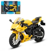 JB1251505 ТМ "Автопанорама" Мотоцикл металл. 1:18 YAMAHA YZF-R1,желтый,своб.ход,9,2 х 4,5 х 14 см - КОЛОРЛОН ВТД Новосибирск