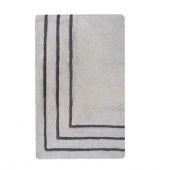 Коврик для ванной комнаты хлопковый серый, 60*100 см, TWISTER, BLACK FOR-TWR60-100BL - КОЛОРЛОН ВТД Новосибирск