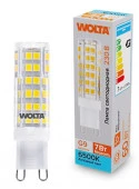 7W Лампа LED  WOLTA  WSTD-JCD-7W6KG9-C КАПСУЛА JCD 7Вт 600лм 6500K G9 - КОЛОРЛОН ВТД Новосибирск