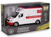 YK-2111 Игрушка-скорая помощь KID ROCKS, масштаб 1:16,со звуком и светом, инерц. механизм - КОЛОРЛОН ВТД Новосибирск