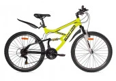 Велосипед BLACK AQUA Mount 1681 V matt 26" (лимонный-черный) - КОЛОРЛОН ВТД Новосибирск