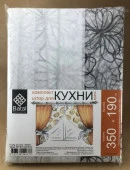 К-т штор для кухни "Двушка" 350*190 П1-Сер./белый(Ассорти) - КОЛОРЛОН ВТД Новосибирск