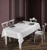Скатерть DO&CO броде жаккард 160х220 VIYANA (белый) - КОЛОРЛОН ВТД Новосибирск