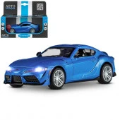 JB1251638 ТМ "Автопанорама" Машинка метал 1:31 Toyota Supra, матовый синий, откр. двери, свет,зв - КОЛОРЛОН ВТД Новосибирск