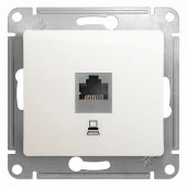 GSL000681K Glossa Перламутр Розетка ПК Cat5e - КОЛОРЛОН ВТД Новосибирск