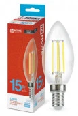 15W Лампа LED-СВЕЧА-deco 15Вт 230В Е14 6500К 1455Лм прозрачная IN HOME - КОЛОРЛОН ВТД Новосибирск