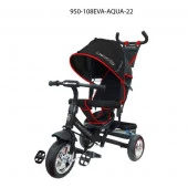 319100 ВЕЛОСИПЕД 3кол. eva 10 и 8",рег.спинка, задн.тормоз, черный Lexus Trike в кор.1шт - КОЛОРЛОН ВТД Новосибирск