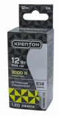 12W Лампа КРЕПТОН LED P45 12W E14 3000K шарик - КОЛОРЛОН ВТД Новосибирск