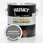 HUSKY-KLONDIKE Краска по металлу с молотковым эффектом серый металлик (2,5л; 3шт) - КОЛОРЛОН ВТД Новосибирск