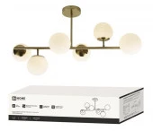 Люстра AURORA LUNA-6G9-LT 6xG9 матовые плафоны, латунный корпус IN HOME - КОЛОРЛОН ВТД Новосибирск