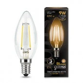 Лампа Gauss Filament Свеча 9W 680lm 2700К Е14 LED - КОЛОРЛОН ВТД Новосибирск