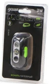 Фонарь налобный Gauss модель GFL410 3W 80lm Li-ion 400mAh LED - КОЛОРЛОН ВТД Новосибирск