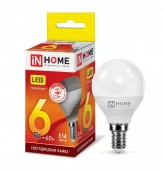 Лампа сд LED-ШАР-VC 6Вт 230В Е14 3000К 570Лм IN HOME - КОЛОРЛОН ВТД Новосибирск