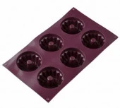 Форма для выпечки силиконовая 6 ячеек 28*17*3,5 см 6001-01/200/10 - КОЛОРЛОН ВТД Новосибирск