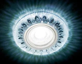 ***Точка S305 CH хром/прозрачный хрусталь/MR16+3W(LED COLD) - КОЛОРЛОН ВТД Новосибирск