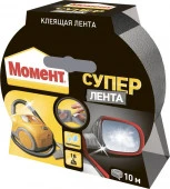 Клеящая Супер Лента Момент, 10 м на ед.блистере (серебр.) 6 шт в коробе - КОЛОРЛОН ВТД Новосибирск