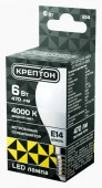 6W Лампа КРЕПТОН LED P45 6W E14 4000K шарик - КОЛОРЛОН ВТД Новосибирск